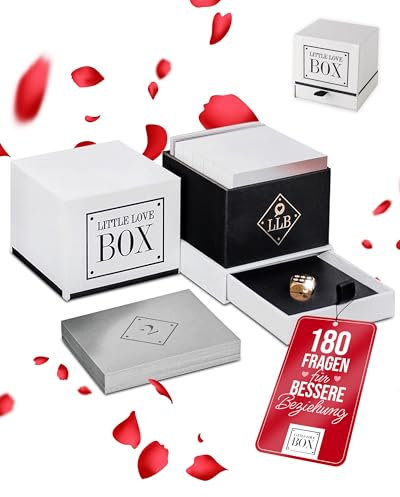 LITTLE LOVE BOX Premium Fragespiel für Paare mit 180 vom Psychologen-Erstellte Fragen für Paaren - Gesellschaftsspiel für wunderbare Gespräche und schöne Abende Paare