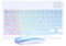 Combo de teclado y mouse Bluetooth para iPad, teclado y mouse inalámbricos recargables con retroiluminación de 7 colores, compatible con iPad de 9ª/8ª generación, iPad Pro/Air/Mini, iPhone 14/13/12