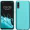 kwmobile Case kompatibel mit Samsung Galaxy A50 Hülle - Schutzhülle aus Silikon metallisch schimmernd - Handyhülle Metallic Mintgrün
