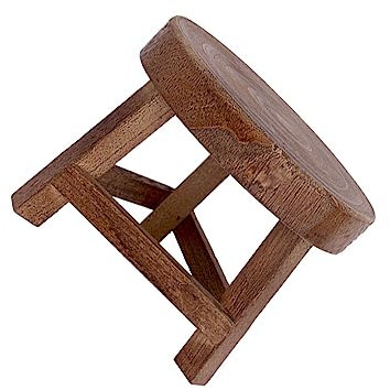 rongweiwang Niedrige Hocker aus Massivholz, kleine runde Form, Blumenständer, Blumentopfhalter, Regal für den Eingangsbereich, Garten