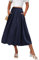 Zeagoo Damen Midi Röcke Hohe Taille Plissee A-Linie Swing Röcke Sommer Floral Lange Röcke mit Taschen, Marineblau, Klein