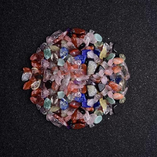Wambere 100g 5mm-7mm Kleinkörniger Kieskristall,Farbsteine Kleiner Dekorativer Kies,Bastelkies Gartenkies Aquarienkies Kieselstein Zierkies Entmagnetisierungsstein für Aquariendekorationen,Bunt