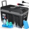 KESSER® Kühlbox 40L mit Rollen | Thermo-Elektrische Kühlbox | KÜHLT und WÄRMT | 12 & 230V | Thermobox für Auto, Boot & Camping | Mini-Kühlschrank mit ECO & MAX Modus | inkl. Kühlakkus & Getränkehalter