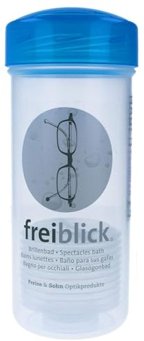 Brillenbad Schüttelbad Blau - Basic - Freiblick - zur effektiven Reinigung von Brillen