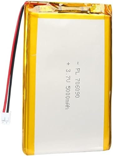 3.7V 5000mAh 706090 Lipo Battery Rechargeable Lithium Polymer Ion Battery Pack With JST Connector