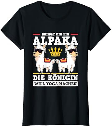 Alpaka Yoga Tierwitze Yogatraining Freundin Yogalehrerin T-Shirt