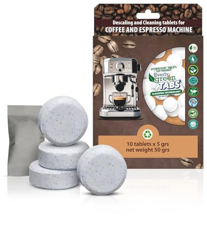 EVERLYGREEN Coffee & Espresso Machine Cleaning Tablets – Coffee Pot Cleaner & Descaler – Moisturize Increases Reliability & Performance Of Coffee Machine – Eco-Friendly & Chlorine Free - 10 pack