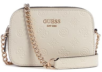 GUESS Damen Vikky Ii Camera Klappe, Crossbody-Tasche, Stein-Logo