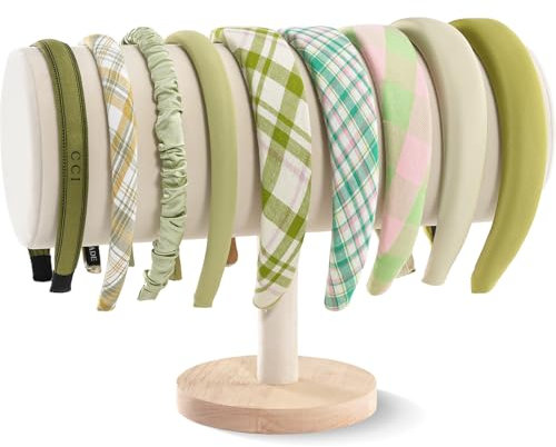ProCase Haarreif Ständer 1 Pack, Haarbandhalter Stirnbänder Organizer Haargummi Haarband Aufbewahrung, Schmuckständer für Armreifen Halsketten -Beige