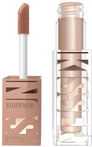 Maybelline New York Sunkisser Highlighter, Flüssiger Highlighter für ein strahlendes Aussehen, Mit Sunkisser Easy-On Technologie, Superleichtes Tragegefühl, Vegan, 20 Kiss Of Shimmer, 5,4 ml