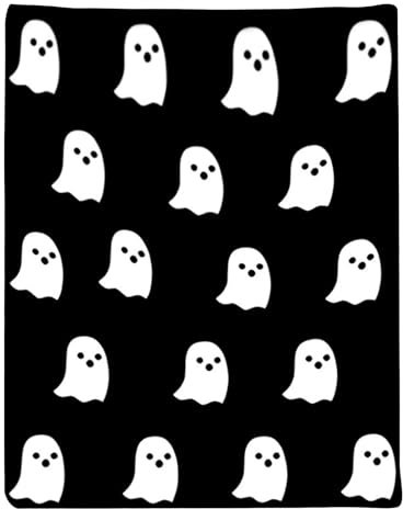 Halloween Decke Kuscheldecken Totenkopf Wohndecken Winter warm Sofadecken Decke Gespenst Motiv Flanell Bettdecke Schlafdecke für Erwachsene Kinder 100 x 70cm