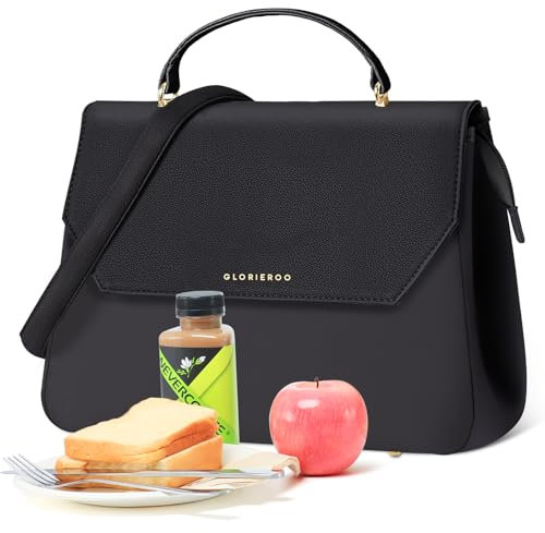 Hihealer Vegane Leder-Lunchtasche für Frauen – Isolierte & Auslaufsichere Brotdose – Leicht & Wasserdicht für Beruf/Reisen -Geschenk Für Lehrer/Muttertag