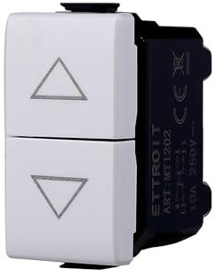 Pulsador doble 1P + 1P NO Bticino Matix compatible con Bticino Matix, color blanco