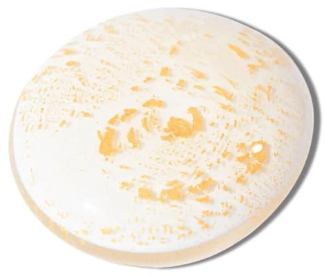 Serenity Urns Glass Pebble Ashes Cremation Hair Token Urn Adult Pet Male Female Child Ashes Urn (White & 24ct Gold)