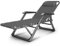 Tumbona plegable ajustable para jardín, playa, piscina, patio al aire libre, reclinable con patas de acero (cojín negro no incluido)