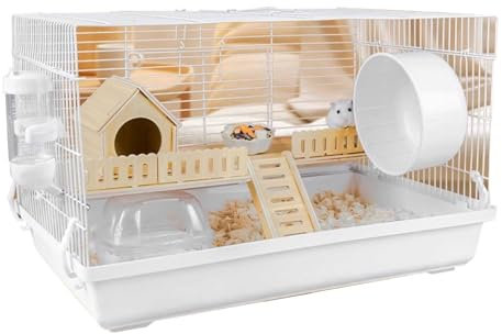 RTTZBOZ Hamsterkäfig, Rattenkäfige und -habitate, Kleintierkäfig, Igelgehege, Mäusekäfig für Hausmäuse mit Zubehör, für Hamster, Mäuse, Rennmäuse und Andere Kleine Haustiere