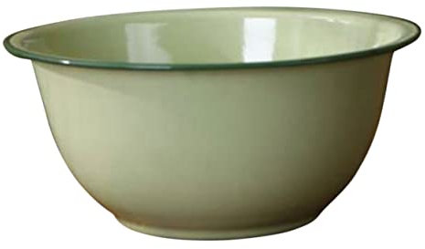 Zerodeko Green Enamel Bowl Retro Enamel Basin Lard Oil Basin Dough Mixing Bowl Kitchen Soup Holder