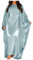 NaLatia Gebetskleidung Für Frauen Damen Maxikleid Bescheidenes Langarm, Ethnisches Tribal Abaya Seidiger Stil, Maxikleid Design für den Sommer