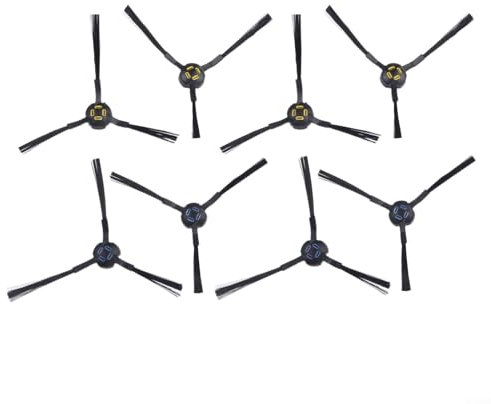 JoyousMall Kit de 8 brosses latérales pour aspirateur robot compatible avec AMIBOT et Spirit Motion Series