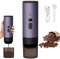 3 en 1 cafetera multicápsulas, cafetera portátil, cafetera expreso con cápsulas y café molido, cafetera eléctrica eléctrica, 15 bar, para oficina de viaje, camping casa (púrpura)