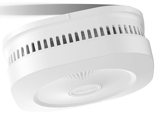 Sensereo MS-1 Matter Over Thread Rauchmelder, Europäische Norm EN14604, Weiß, Kompatibel mit Apple Home, Home Assistant, Homey und Anderen Plattformen.