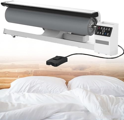 Máquina de planchar de rodillos comercial, prensa de vapor rotativa profesional con pedal de pie para planchar eficientemente ropa de cama y sábanas en hoteles