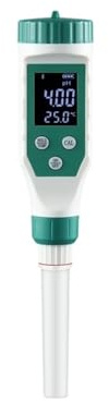Misuratore di umidità digitale, Misuratore PH Del Suolo Bluetooth Per, Liquidi Alimentari, Kit Di Calibrazione Della Temperatura,per legno e cartone