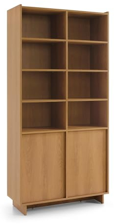 3E 3xE living.com Bücherregal, Karamell-Eiche, 98 x 201 x 39 cm