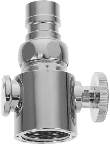 LAPYAPPE Wasserventil Waschmaschine Wasserflusskontrolle Absperrventil für Toilette Badezimmer 20 mm 15 mm silber ABS tropfsicher