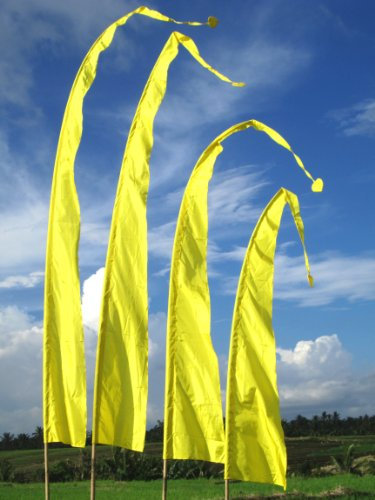 Bali-Fahne, Polyester, gelb, 6 Meter