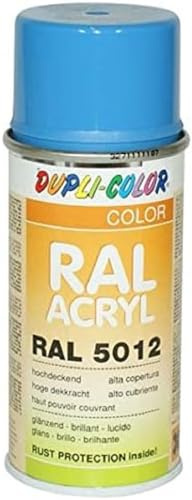 Dupli-Color 626746 RAL-Acryl-Spray, RAL 5012, 150 ml, Lichtblau Glanz