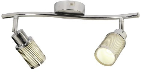 Naeve Leuchten 2-flg. Deckenleuchte Star inklusive LED Leuchtmittel, 2 x G9 a 2.5 Watt, l: 35 cm, a: 16 cm, d: 8 cm, chrom 1137242