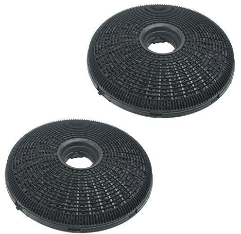 2 filtros de carbón redondos de carbón de 190 mm compatibles con campanas extractoras Hygena