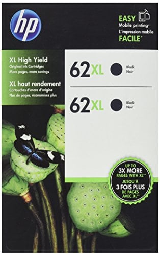 HP 62XL Black Twin Pack J3P42BN in Retail Package by HP