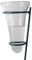 Esschert Design Pluviomètre avec Insert en Verre sur bâton, env. 12 cm x 12 cm x 134 cm