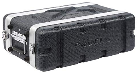 Proel FOABSR2US - Custodia a rack da 19 pollici a 2 unità con Profondità interna utile da 208 mm, Nero