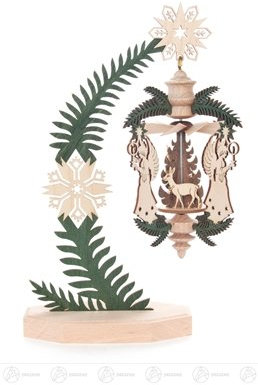 Rudolphs Schatzkiste Pyramide Wärmespiel mit Engeln und Weihnachtsmann hängend am Ständer Breite x Höhe x Tiefe 14 cmx22 cmx7 cm NEU Erzgebirge Tischpyramide Weihnachtspyramide