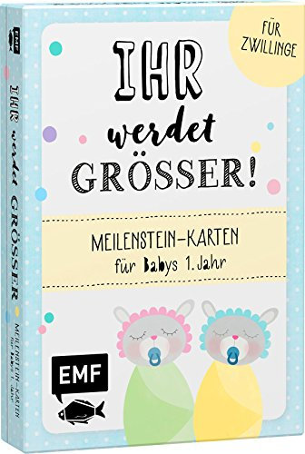 Ihr werdet größer! Meilenstein-Karten für Babys 1. Jahr – Für Zwillinge: Karten für besondere Erinnerungsfotos