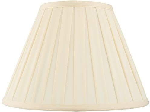 Betta Lighting Empire Lamp Shade - 16-Inch Tapered Drum Light Shade in Cream Cotton Mix Fabric - Box Pleat Lampshade for Table Lamps & Floor Lamps - 60W E27 or B22 GLS (Bulb Not Supplied)