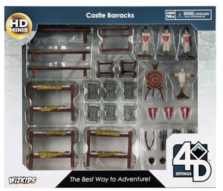 D&D WarLock Tiles: Accessory – 4D Settings Castle Barracks