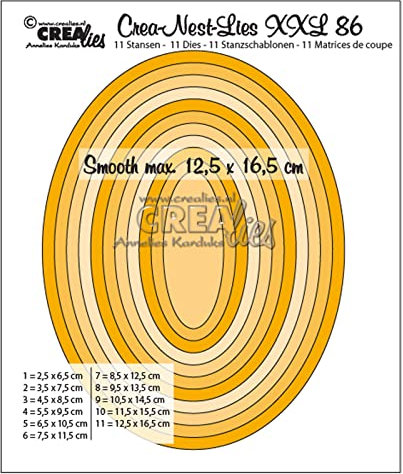 Unbekannt Stanzschablonen - XXL no. 86 Glatte Ovale