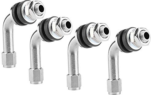 90 Degree Angle Tire Valve Stems for Car & Motorcycle - Durable & Leak-Tested (Set of 4)