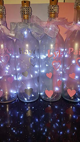 Personalised Heart light up bottle.