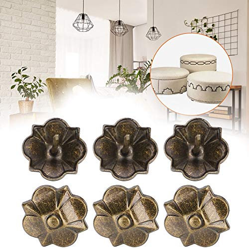 20Pcs Sofa Foam Nail Upholstery Tacks 20 x 22mm 4-Leaf Clover Pattern Decorative Sofa Furniture Push Pins for Furniture Decoration DIY Decoration Gift Making Accessories