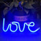 Bipily Love Néon Enseignes lumineuses Décoration murale, Batterie et USB alimenté Néons Applique murale Intérieur Luminaires pour chambre, Saint Valentin, Éclairage de Noël-bleu LOVE