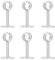 Tissting 6Pcs Staffa di Montaggio a Soffitto per Tende, Bastone Tende Inox Supporto per Asta per soffitto Parete Installazione dell'asta per Tende