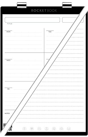 Rocketbook Orbit Executive Page Pack – Smart Reusable Legal Pad – Wochenplaner