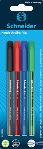 Baseballpen Schneider Vizz M Blister A 4st. (Schwarz, Rot, Blau, Grün)