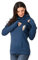 DolceTiger Enceinte Sweat à Capuche Sweat-Shirt pour Femme Manches Longues et Col Roulé Haut Pull d'allaitement Femme Haut d'allaitement Multifonctionnel Hauts de Maternité avec Poches (Blue, M)