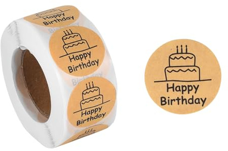 Alles Gute zum Geburtstag Aufkleber 500 Stück Geburtstags geschenk Versiegelung aufkleber Rolle Selbst klebende Geburtstags etiketten Runde für Geburtstags feier Dekoren (TYP 2)